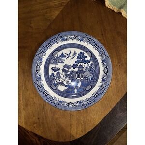 Blue Willow Round Serving Platter Charger/Plate 12.5" Churchill England MINT